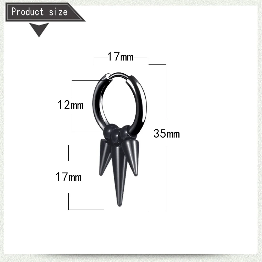 Серьги-кольца с шипами в стиле хип-хоп для мужчин и женщин украшения