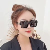 2022 new fashion oversized one piece sunglasses women brand designer vintage siamese square sun glasses men shades for female
