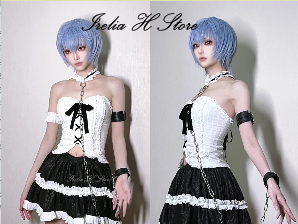 Фото Irelia H Store Ayanami Rei Asuka Косплей Костюм Готический комплект фигурок платья женские №4