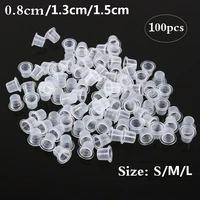 100pcs tattoo plastic tattoo ink cups 81315mm permanent makeup disposable clear plastic pigment container cap tattoo accessory