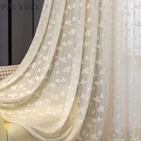 white curtains european american french style simple modern partition lace custom curtain for living room dining bedroom