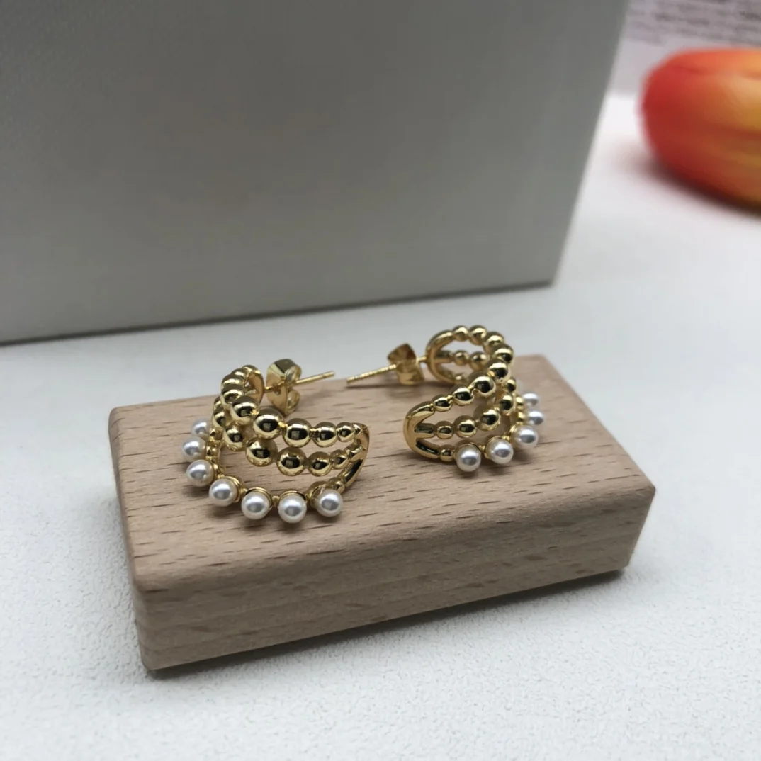 

European and American new pearl earrings