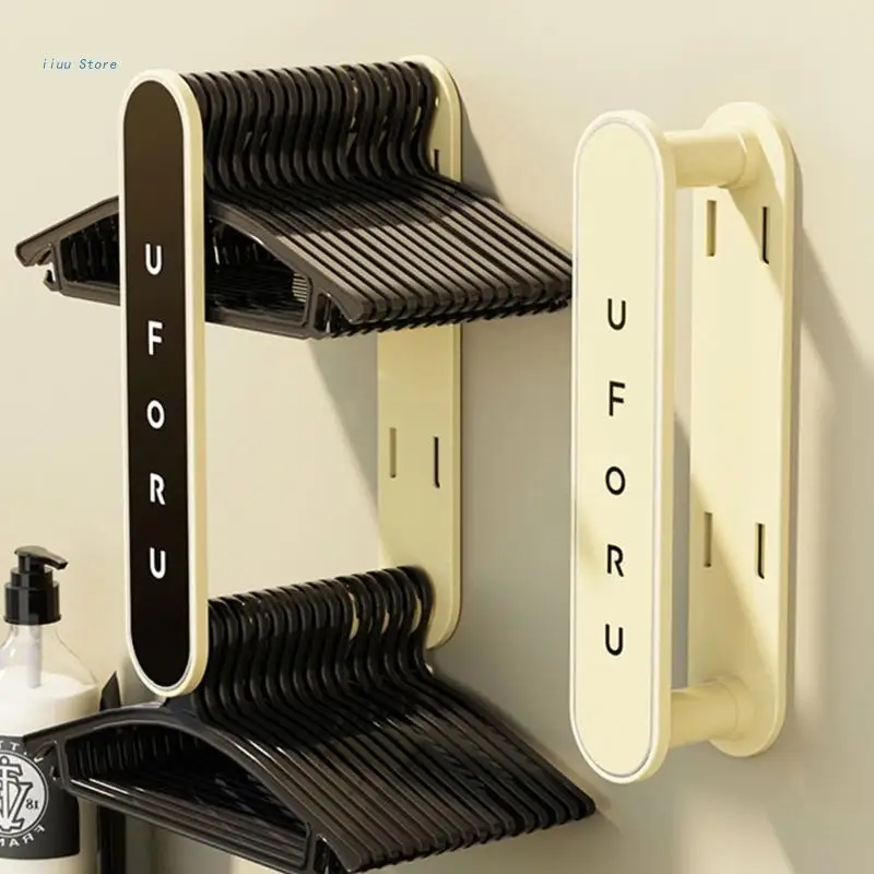 

Retractable Hanger Storage Shelf Punch Free Organization Rack Home