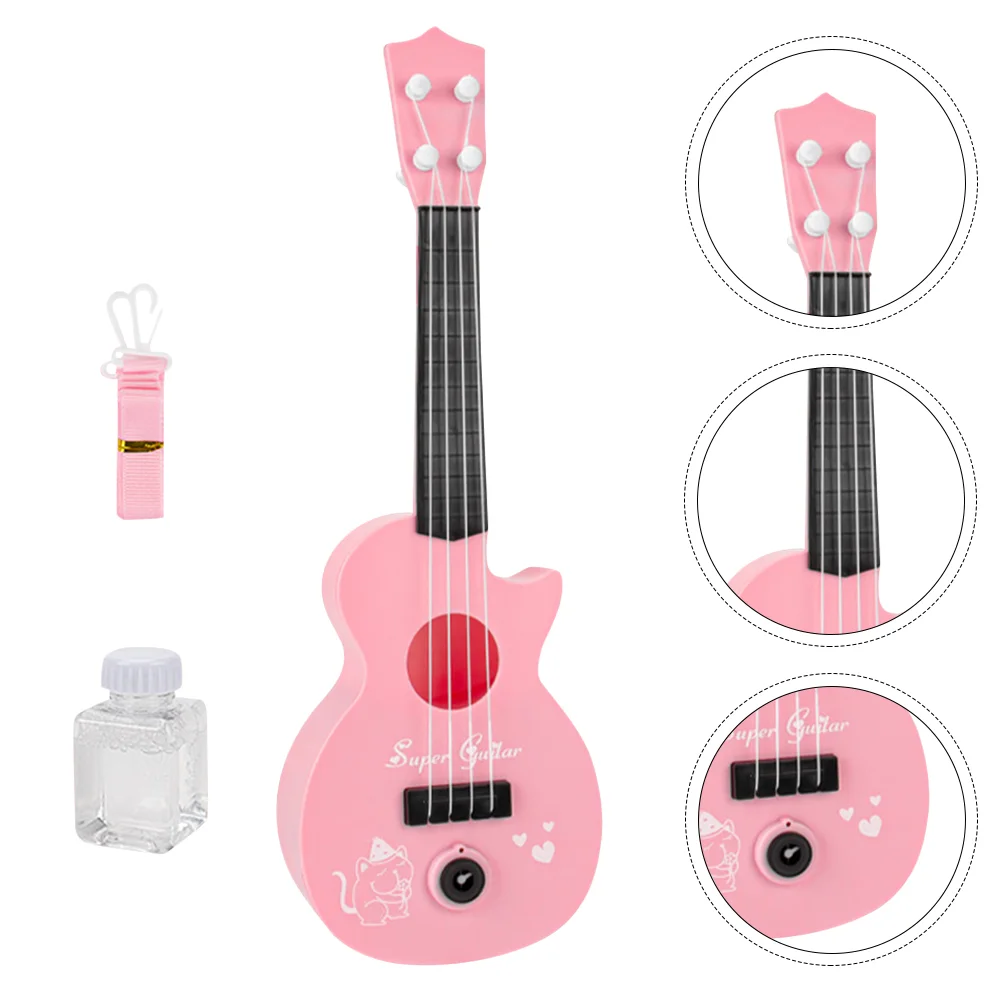 

1 Set Kids Electric Ukulele Plaything Bubble Making Bubble Maker