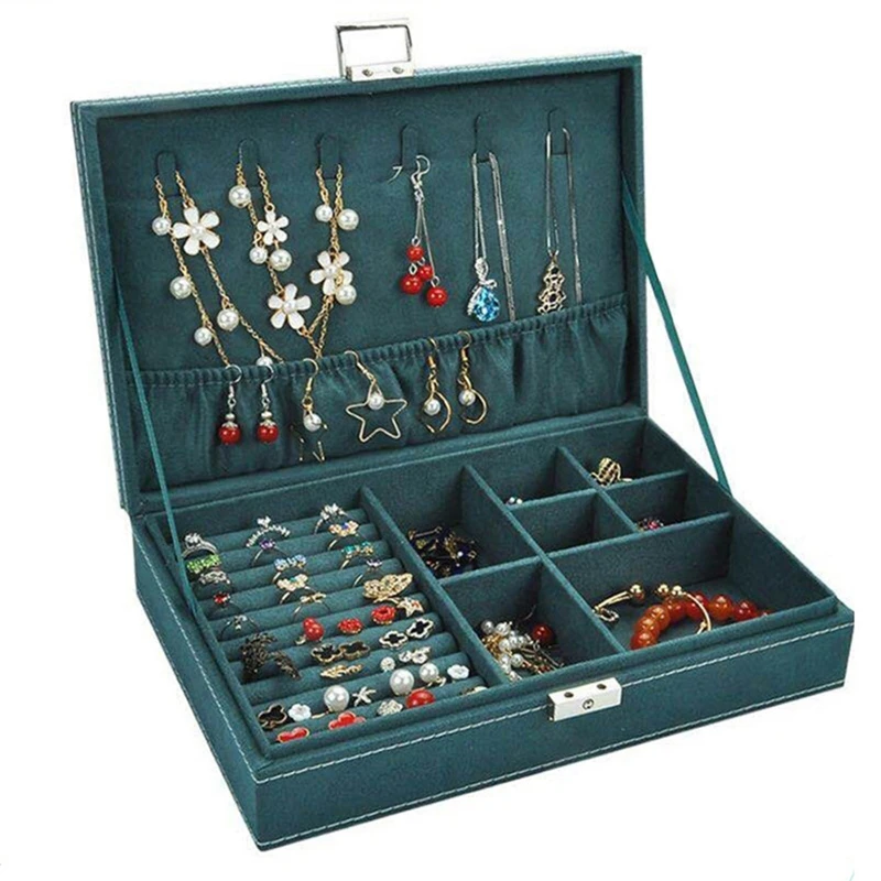 Женская шкатулка для драгоценностей коробка хранения большой емкости идеальный