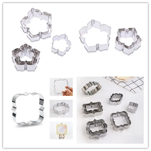 

1pc/3pcs Roses Calyx Flower and other Cake Decorating Molds Stainless Steel Biscuit Fondant Cookie Cutter Wedding Baking Tools
