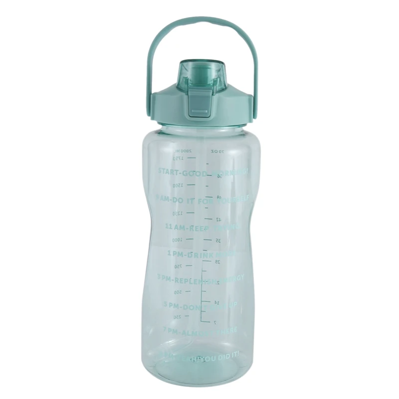

Large Capacity Water Bottle Sports Fitness Water Bottle With Handle Straw Cup 2000Ml