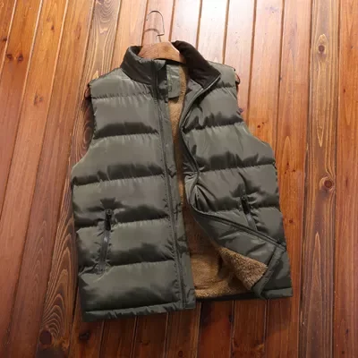 

New2022 Winter Men‘s Vest Casual Fleece Warm Sleeveless Jackets Fashion Outwear Slim Fit Thicken Thermal Waistcoats Mens Cloth