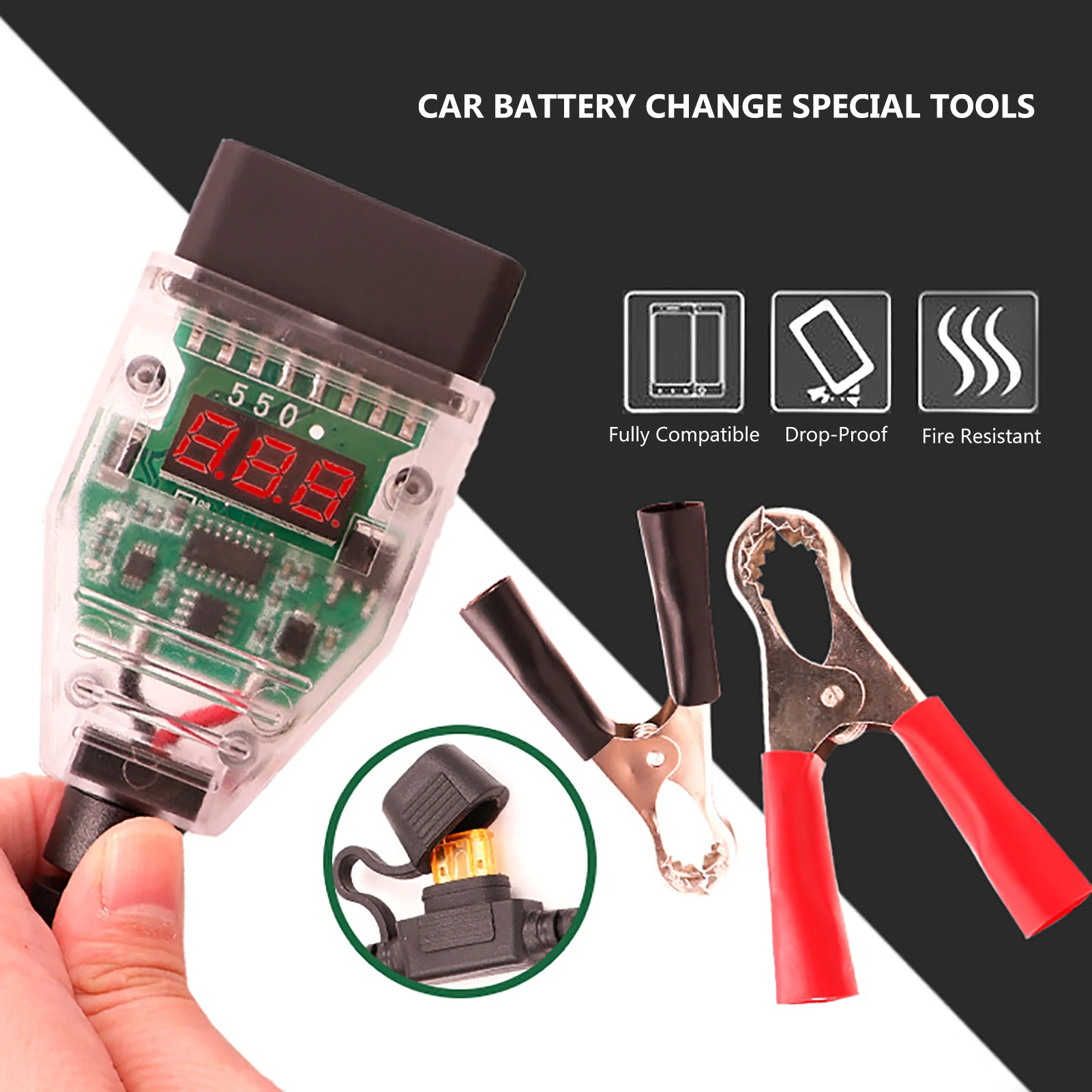 OBD2 Автомобильный инструмент для замены аккумулятора Профессиональная универсальная система сохранения памяти автомобильного ECU Автоматический запасной источник питания при аварии.