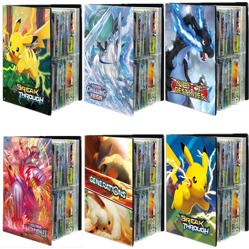

Anime 240Pcs Pokemon Cards Kawaii Album Books Game Collection Cards Holder Hobby VMAX File Loaded List Kids Toys Gift Birthday