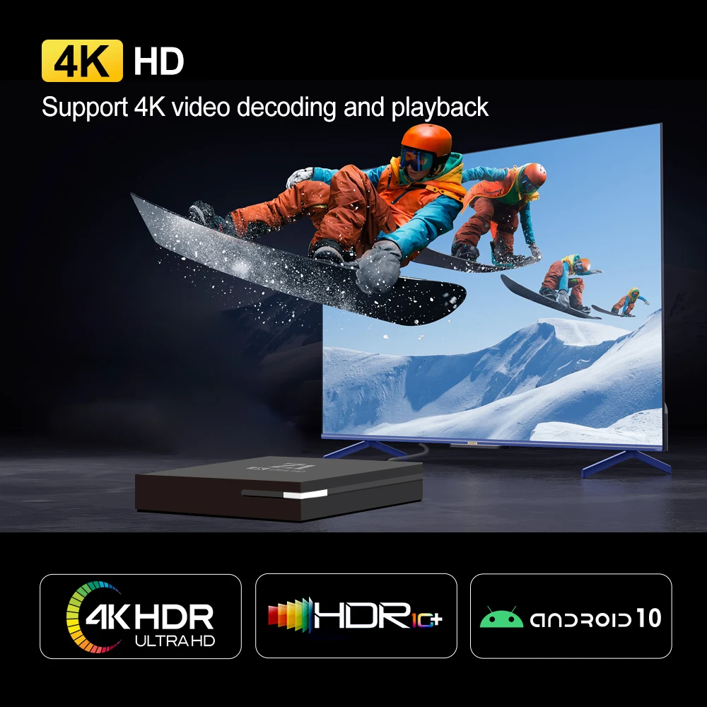 Оригинальный ATV Z1 TV BOX Android 10.0 Allwinner H313 2 ГБ 16 4G 5G Dual WiFi 4K HD Smart Media Player AndroidTV Set Top Box