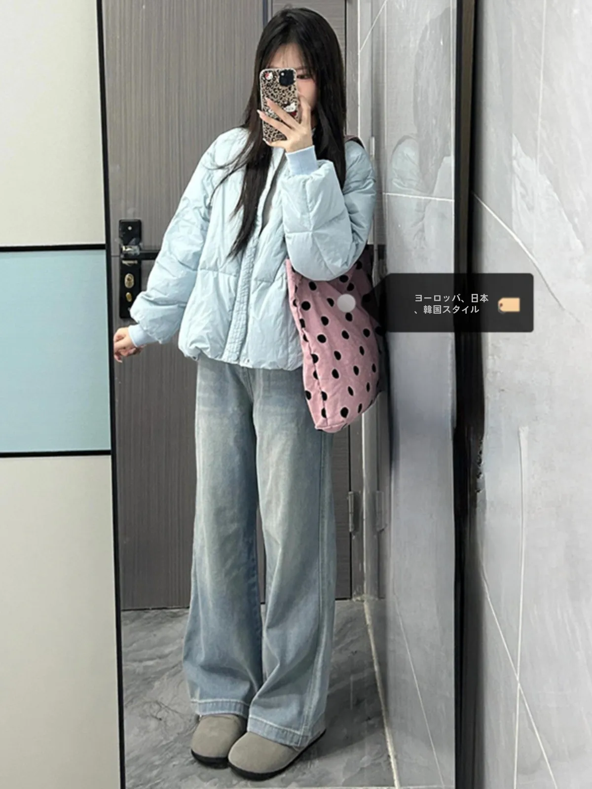 Пуховик корейской серии больших размеров с бейсбольным воротником одежда на