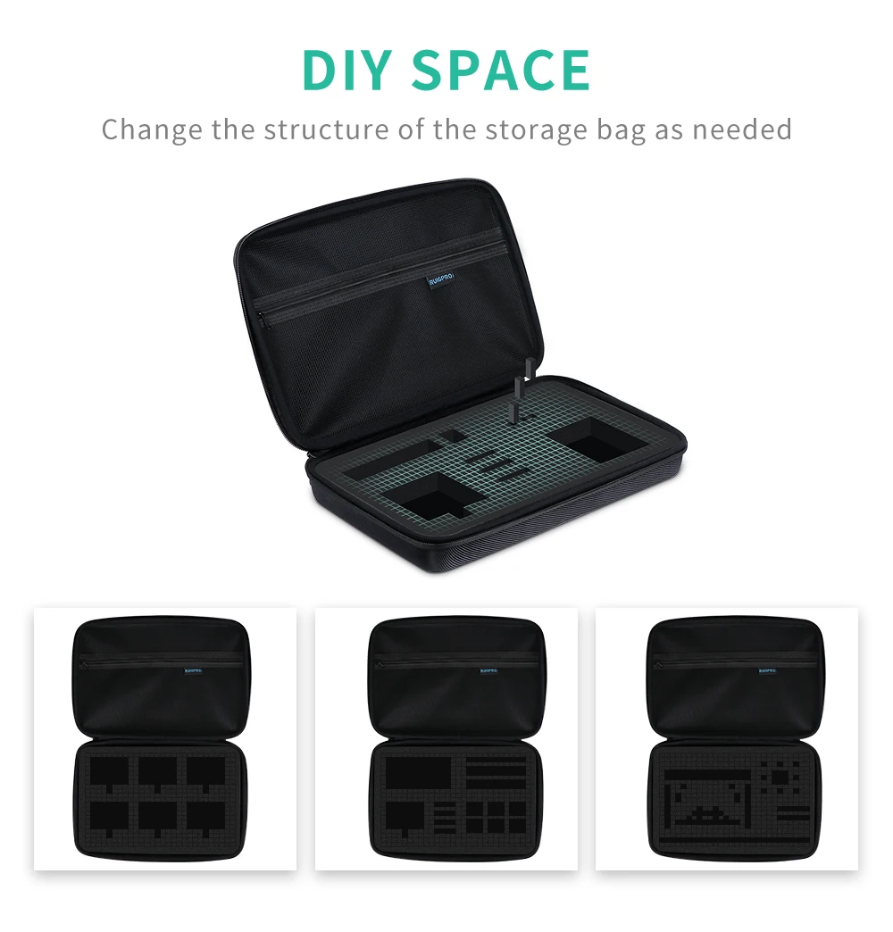 DIY Storage Bag Shockproof Carrying Case Protective Box For DJI Osmo Action GoPro Hero 11 10 9 8 7 SJCAM SJ8 SJ9 Camera Accessy images - 6