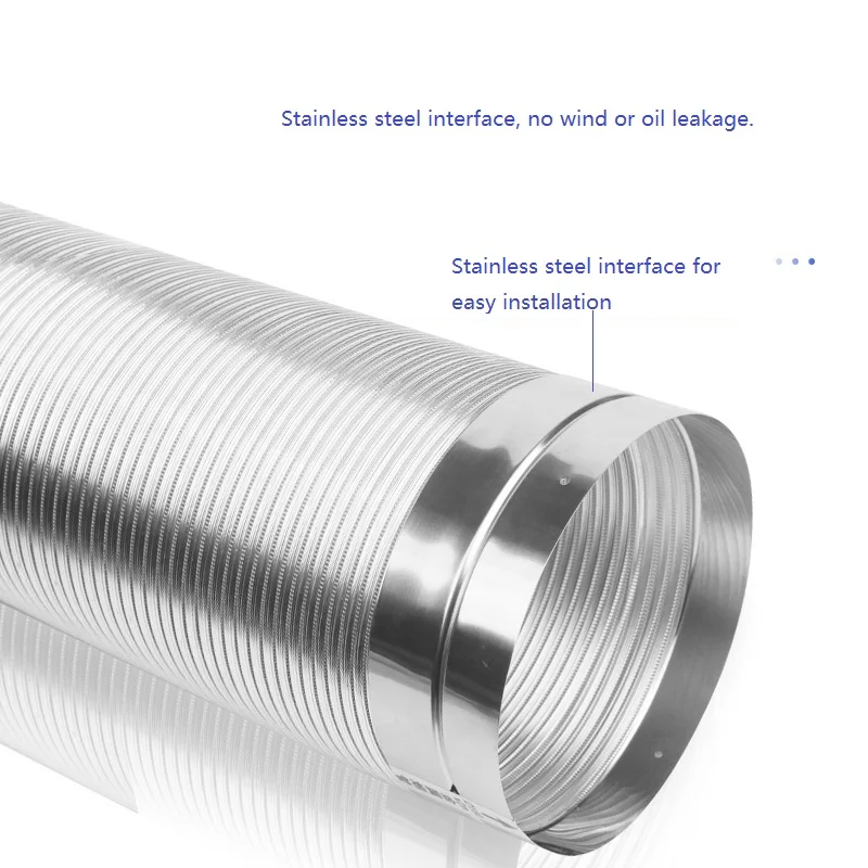 Φ90-180 мм дымовая трубка из чистого алюминия полугибкий вентиляционный канал с