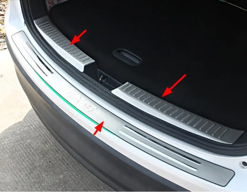 

Для Mazda CX-5 CX5 2013 2014 2015 2016, внутренняя защита заднего бампера из нержавеющей стали, накладка на порог багажника, аксессуары, Стайлинг автомобиля