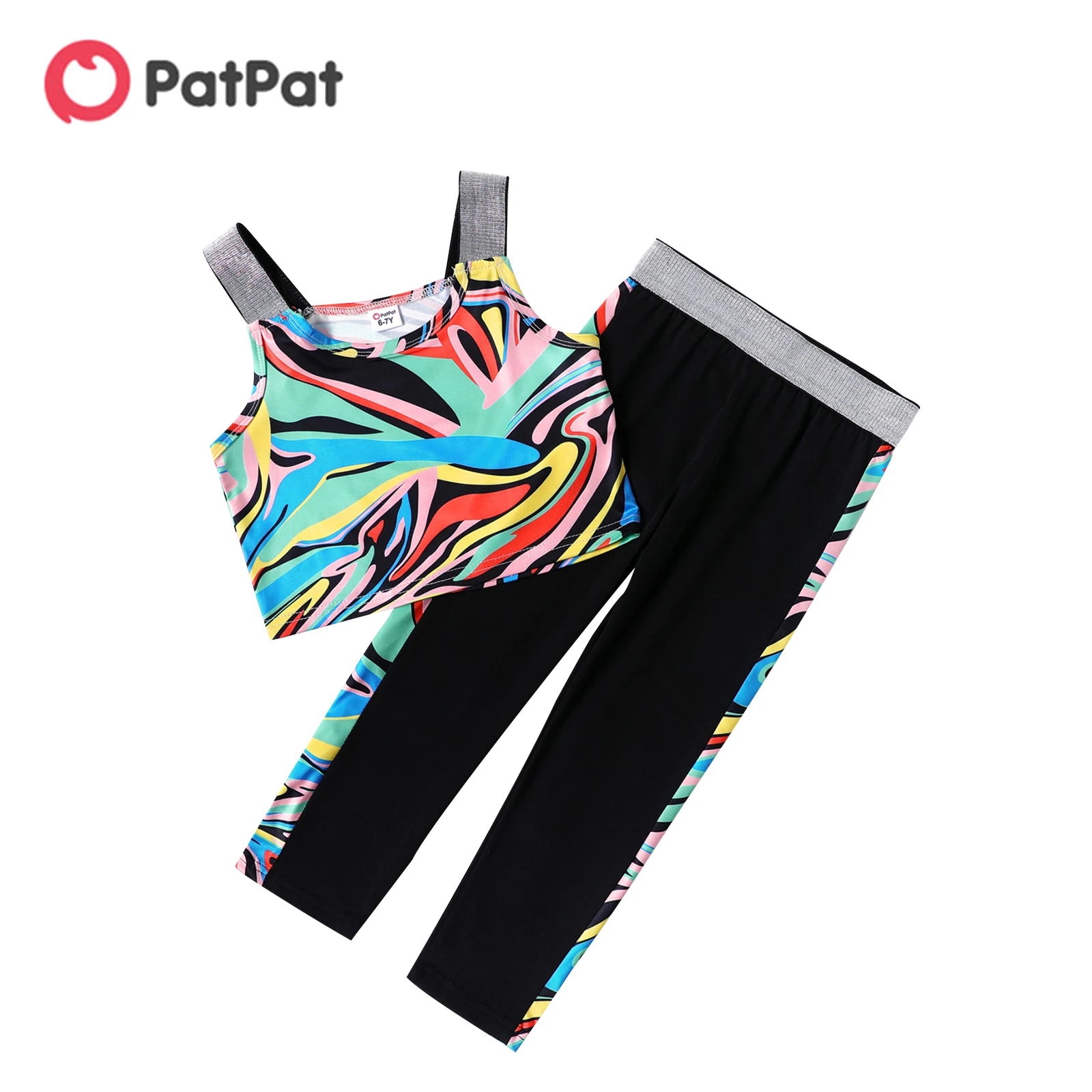 

Топ и эластичные леггинсы для девочек, 2 шт.