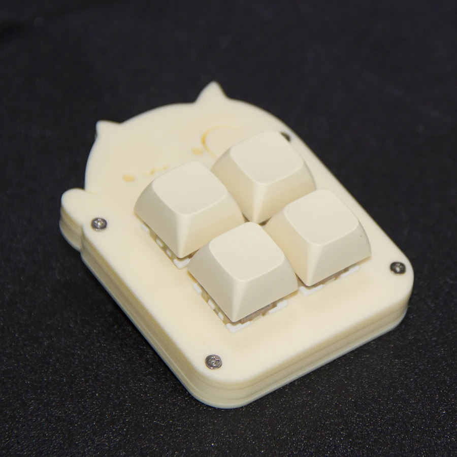 Фото Программируемая клавиатура Sayo Key 4 Key RGB кремового цвета с поддержкой макросов и горячих клавиш мыши, проводная USB-клавиатура для снятия стресса, мини-клавиатура №4