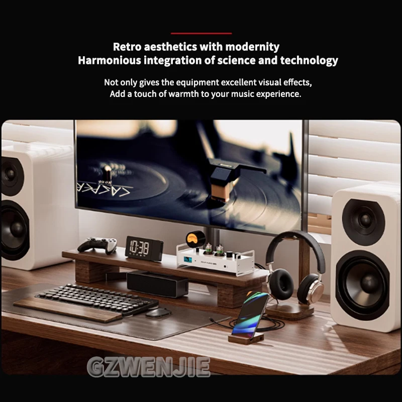 P1 PLUS Bluetooth ламповый предусилитель USB ЦАП усилитель для наушников с VU-метром