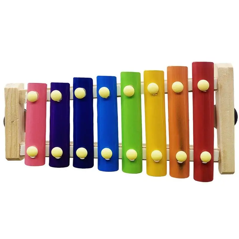 

Chicken Xylophone For Coop Wood Coop Xylophone Toys For Chicken Multifunctional Easy Installation Chicken Toys With Bright