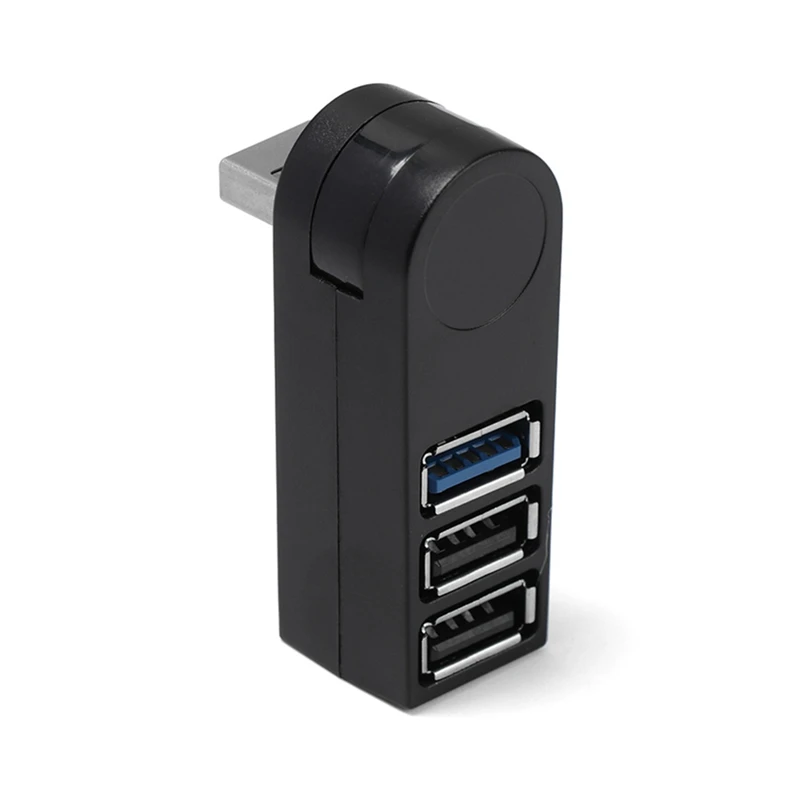 

Поворотный мини-концентратор с 3 портами USB 3,0, высокоскоростной разветвитель для передачи данных, адаптер, USB-расширитель для ПК и ноутбука