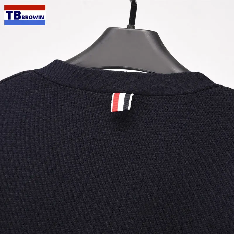 TUCH BLUMM TB Sweaters Men Clothes Vintage Harajuku Oversized Tops Fashion Pullover Streetwear Korea Thom Stripe Sweater