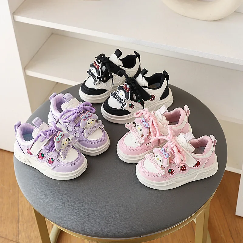 Sanrio hello kitty спортивная обувь для девочек весенне-осенняя новая милая повседневная