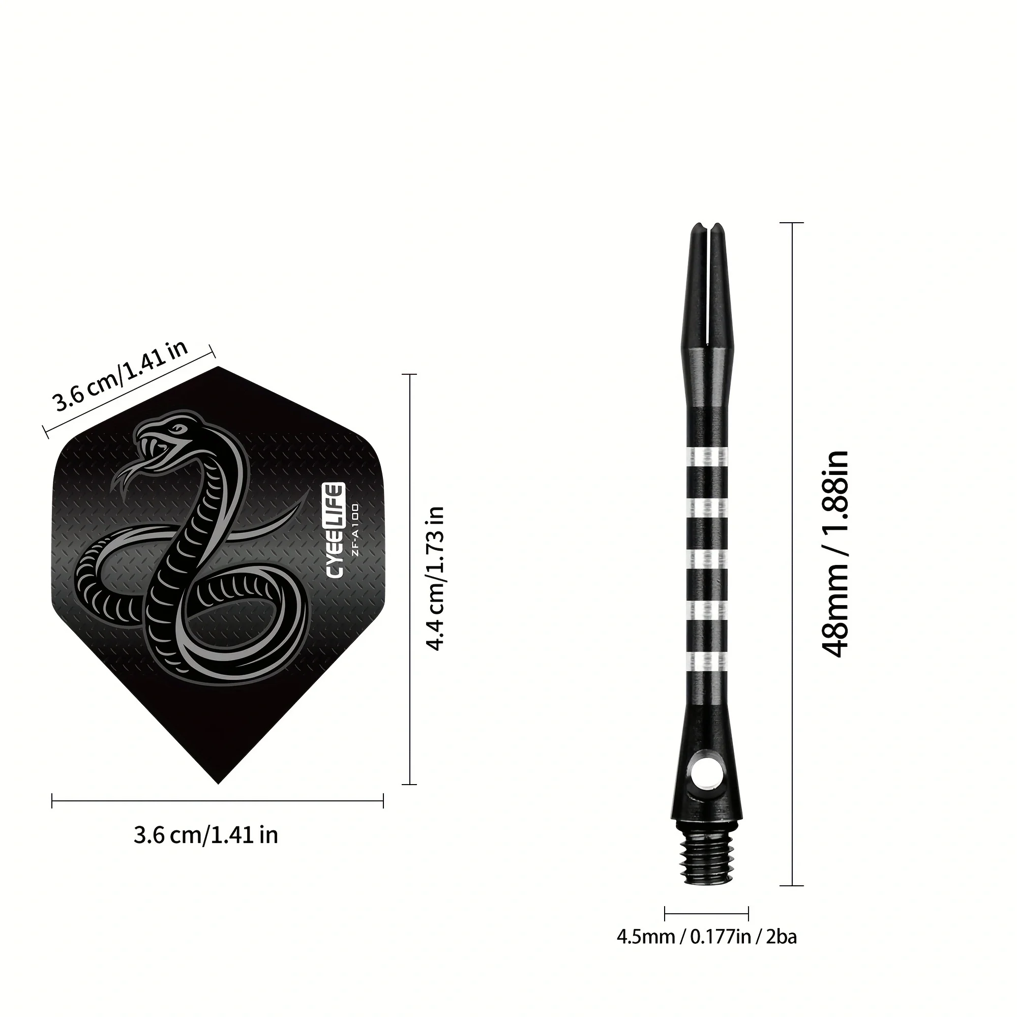 Cyeelife аксессуары для игры в Дартс: 6 алюминиевых стержней (2ba)+ хвостовых плавников