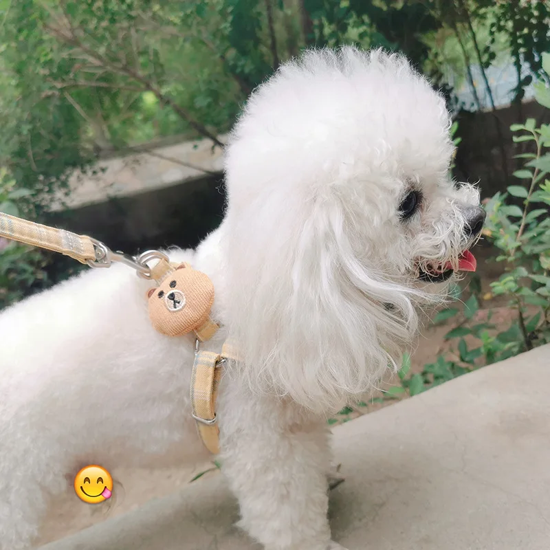 

Cute Bear Walking Dog Traction Rope Anti Breakaway Adjustable Dog Rope Small Dog Walking Dog Rope Pet Supplies