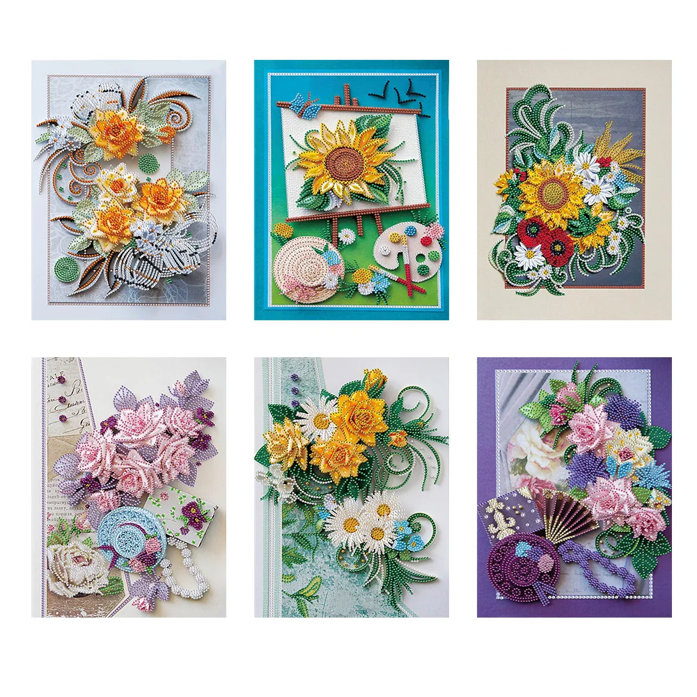

5D DIY Special-Shaped Diamond Painting Quilling paper flower Partial Special Drill Rhinestone Kit Home Decoration Gift Crafts