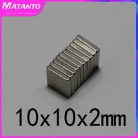 203050pcs 10x10x2mm n35 super cuboid block magnets 10x10x2 mm neodymium magnet permanent ndfeb strong magnetic 10102 mm