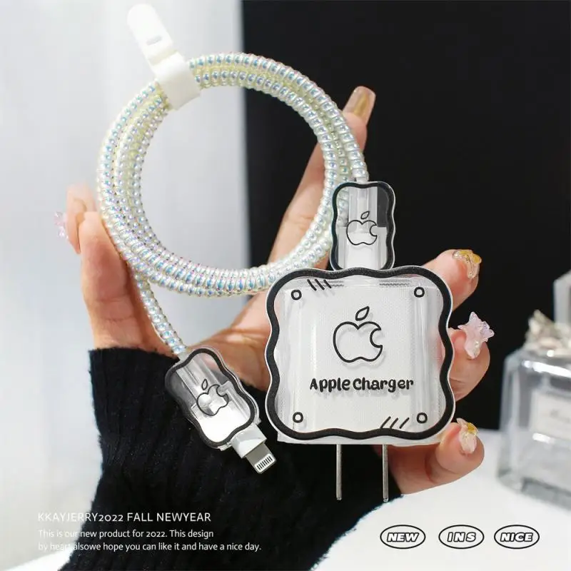 

Charger Protective Case for iPhone 18/20W Silicone Charger Case for iPhone 14/13 Data Cable Head Protective Sleeve Phone Parts