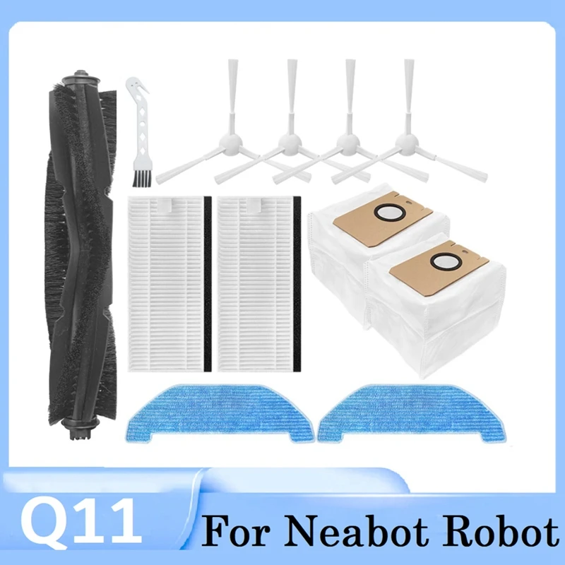 

12Pcs Replacement Spare Parts For Neabot Q11 Robot Vacuum Cleaner Main Side Brush Mop Cloth HEPA Filter Dust Bag