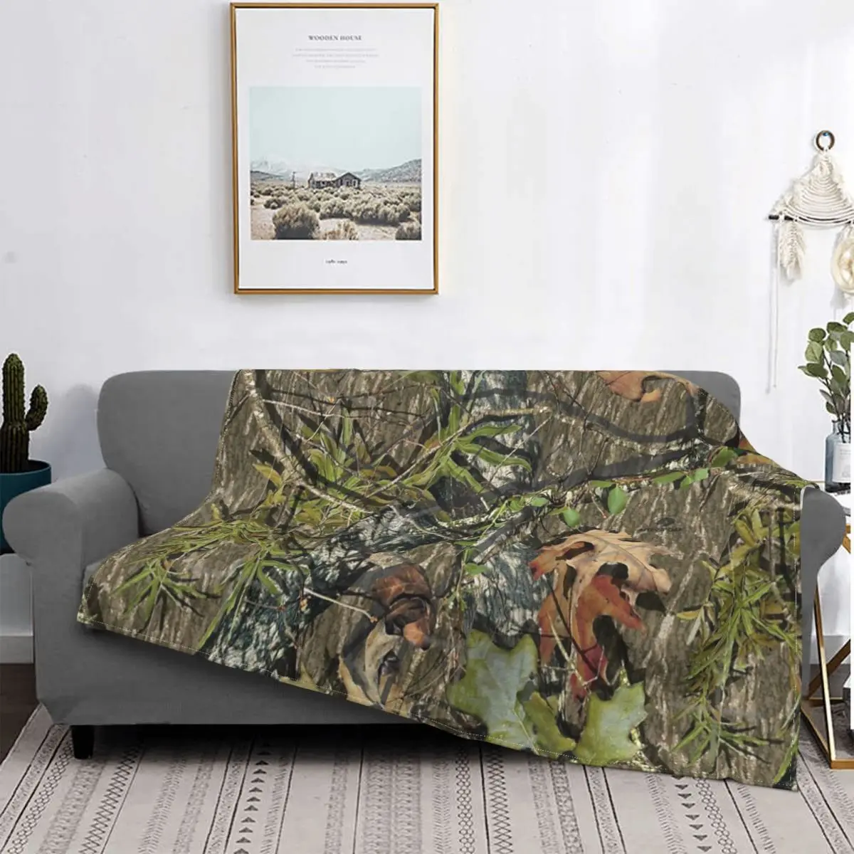 

Manta de roble Mossy para niños, a cuadros para cama colcha, manta de verano