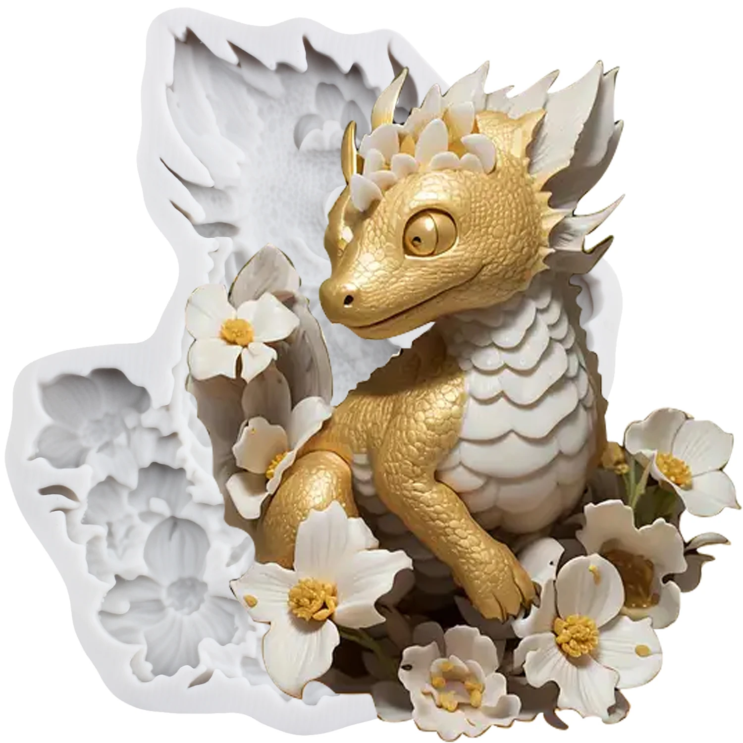 

3D силиконовые формы с драконом, инструменты для украшения торта с помадкой, топпер для кексов, шоколадные конфеты, сахарная ремесло, паста из полимерной глины