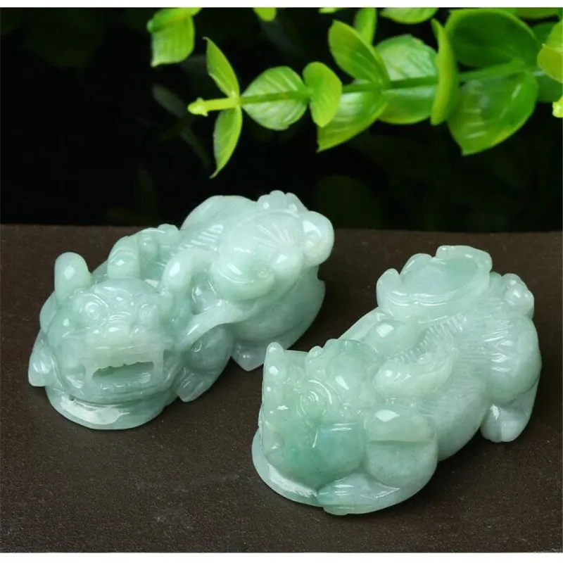 Мужское и женское ожерелье из Мьянмы Изумрудный Pi Xiu нефритовый кулон |