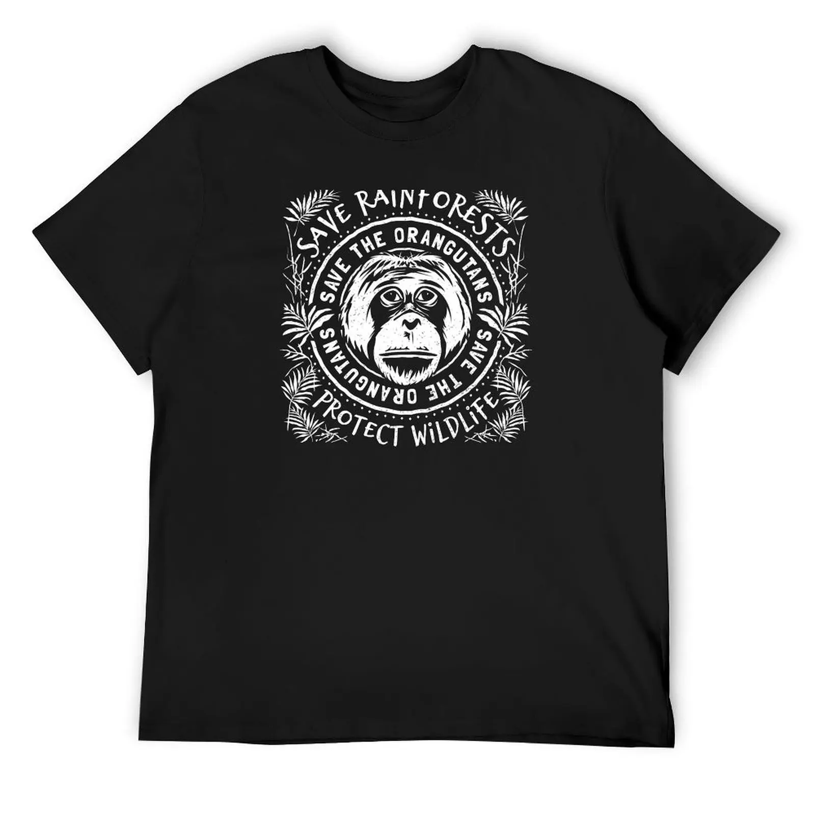 Save The Orangutan - Rainforests Protect Wildlife футболка винтажная рубашка с аниме черные футболки