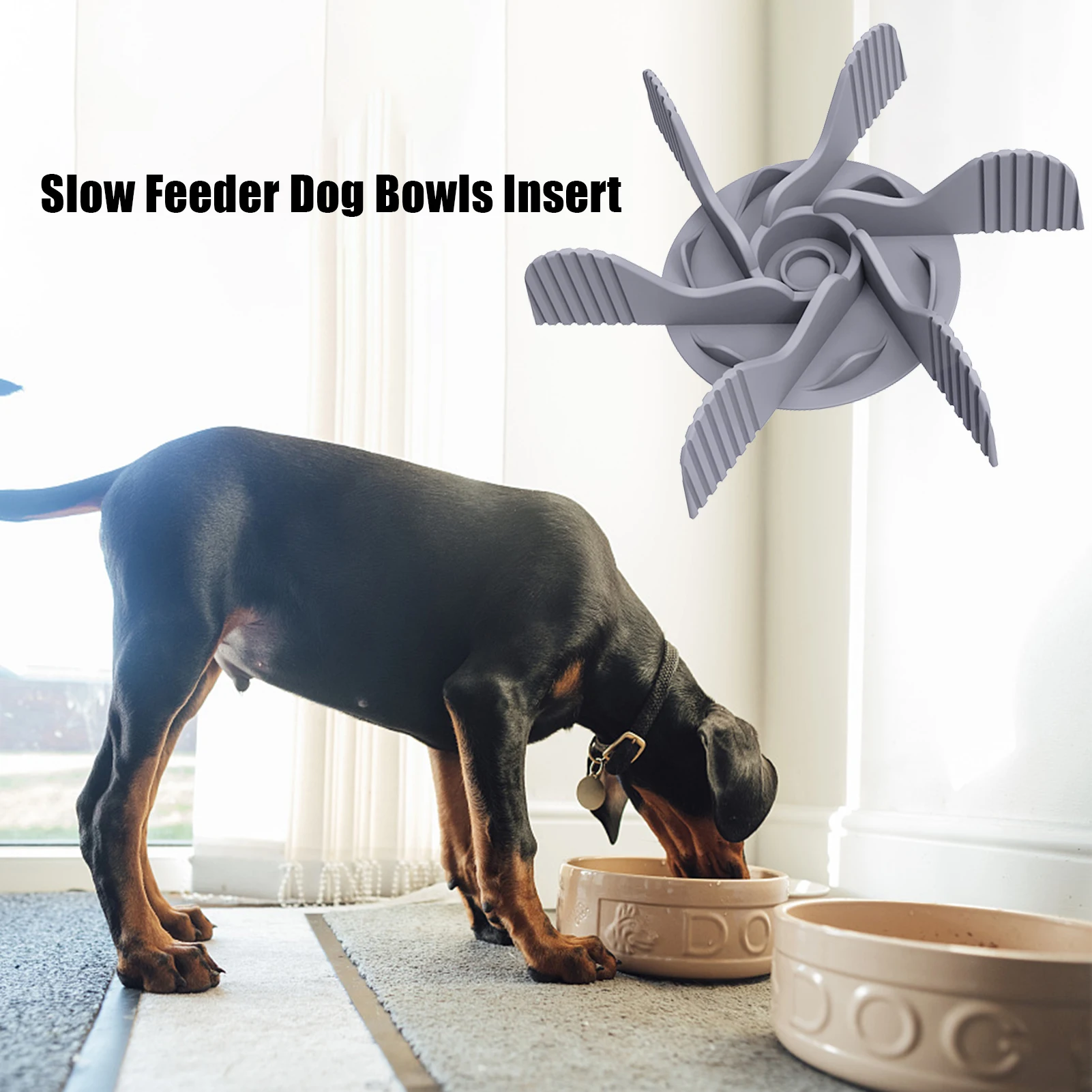 

Миска для собак с медленной кормушкой, вставка для медленной кормушки, спиральная конструкция, миски для собак с присоской, легко чистить