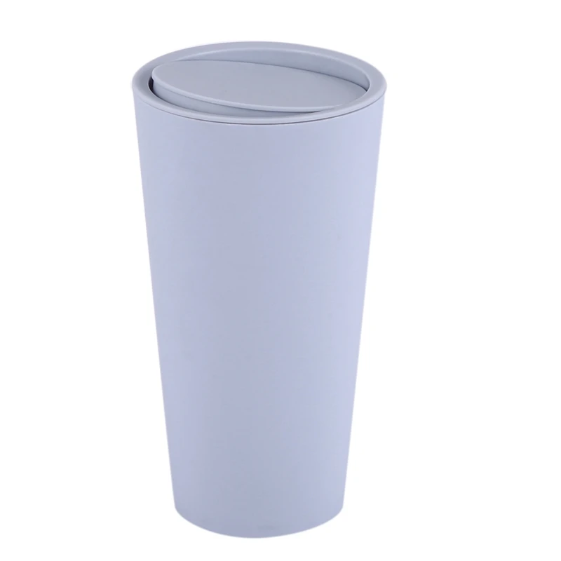 

2Pcs Auto Car Garbage Can Car Trash Can Garbage Dust Case Holder Rubbish Bin Blue & Beige