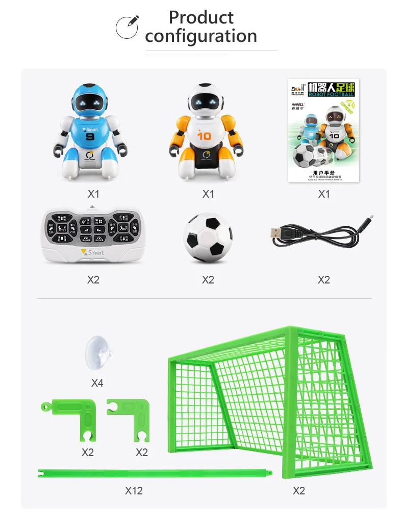 Smart Football Battle Infrared Remote Control Robot Parent-child Electric Toys Educational Toys Soccer Game Halloween Gifts enlarge