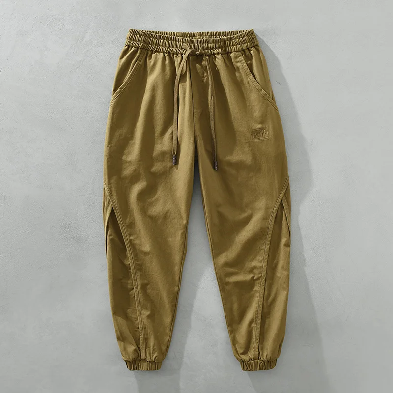 

Американский модный бренд, комбинезоны, мужские свободные леггинсы, шаровары, осенние и зимние повседневные брюки из чистого хлопка, мужские брюки