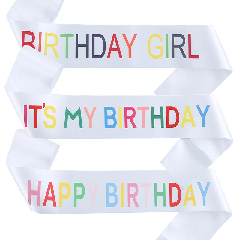 Новинка 2022 Лидер продаж ремни для вечеринки в честь Дня Рождения лента девочек