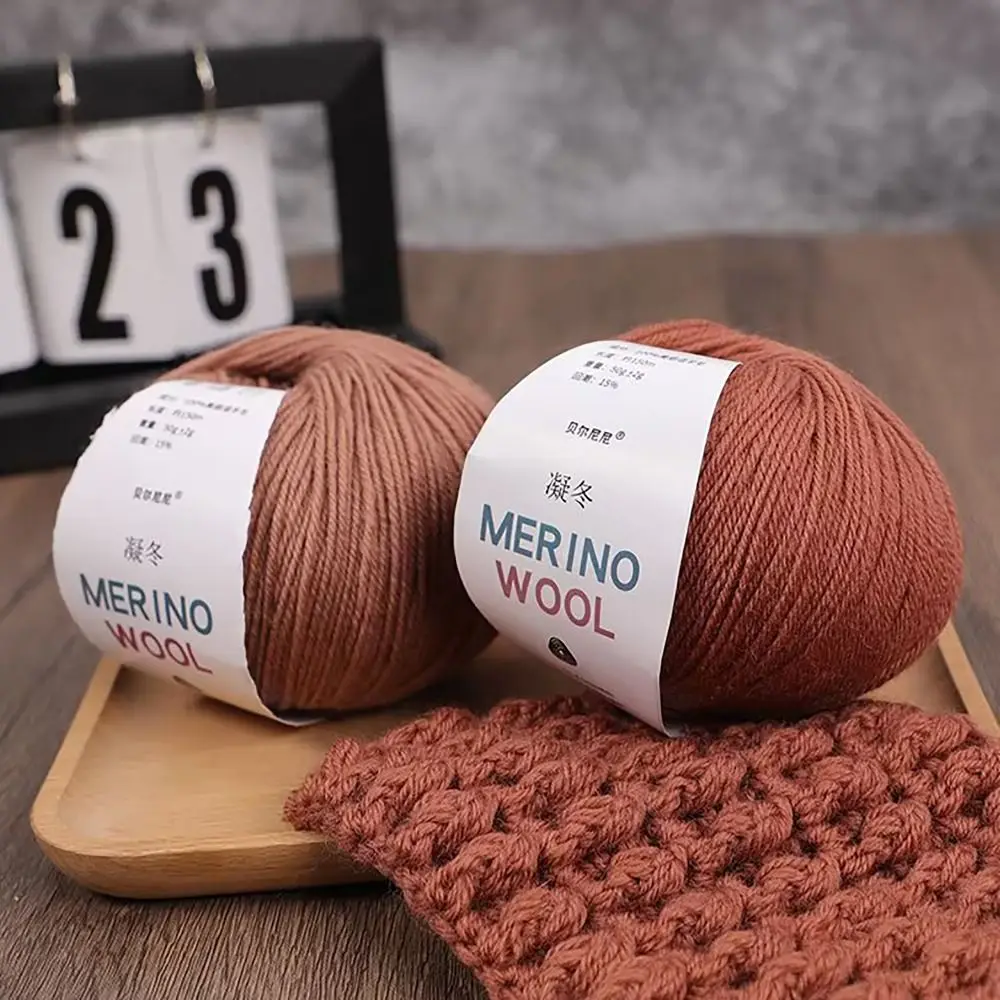 Мериносовая пряжа из чистой шерсти для вязания крючком ручная работа цветная