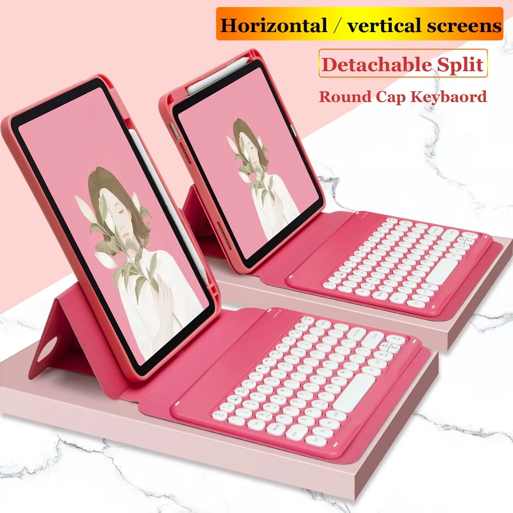 

for iPad 10th 2022 10.9 inch 360° Rotating Detachable Keyboard Case Auto Sleep Wake Flip Full Protective Wireless Keyboard Cover