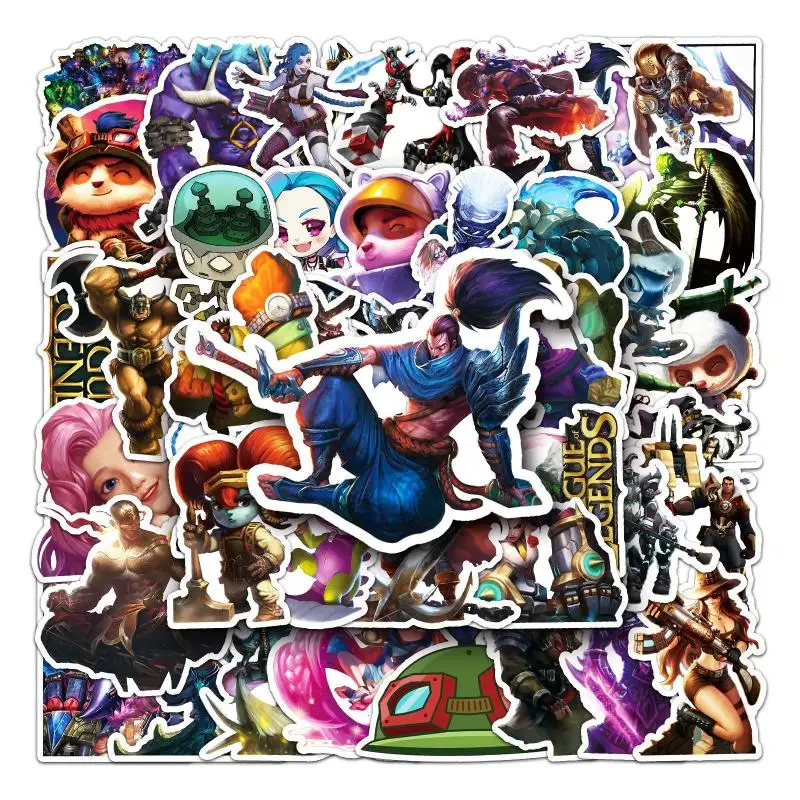 

10/30/50Pcs Game League of Legends Stickers for Car Helmet Luggage Laptop Diy Stationery Hot Game Sticker Waterproof Decals Toy