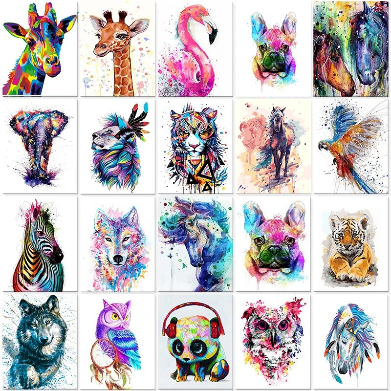 

Картина по номерам на холсте животные, 40x50 см, без каркаса, минимализм