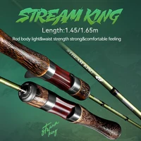 Kingdom STREAM KING Carbon  Ultralight Spinning Casting Fishing Rods 1.45m 1.65m UL Power MF Action Baitcasting Travel River Rod