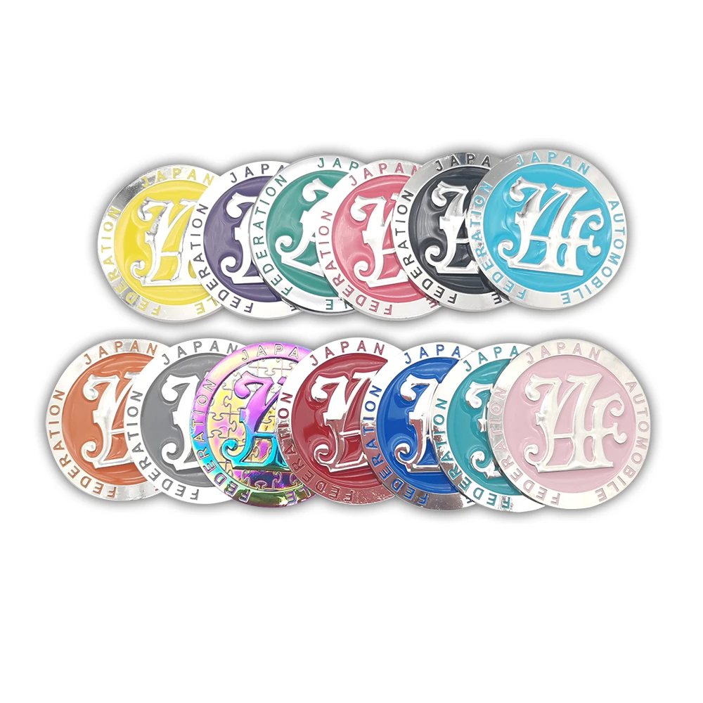 Универсальный значок JDM с логотипом передней решетки автомобиля металлический