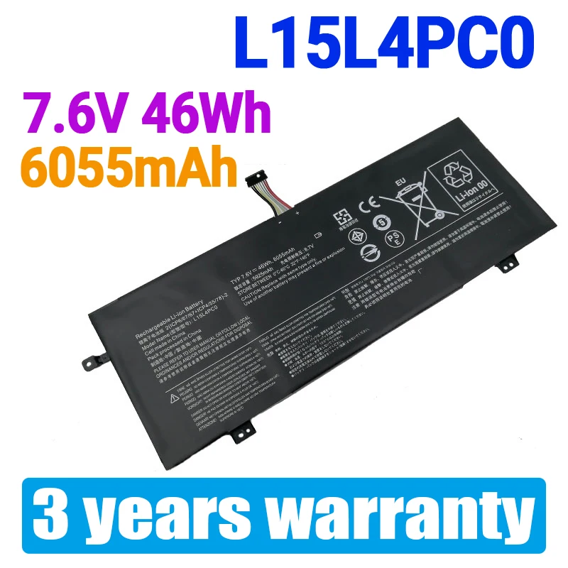 

Original Laptop Battery for Lenovo IdeaPad 710S-13ISK K22-80 Xiaoxin Air 13 L15M4PC0 L15S4PC0 L15L4PC0 7.5V 46wh