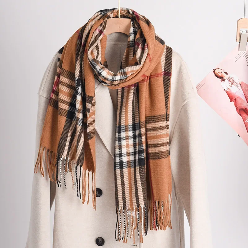 Ретро Стиль Искусственный Кашемировый Шарф Универсальный Женский Модный Теплый