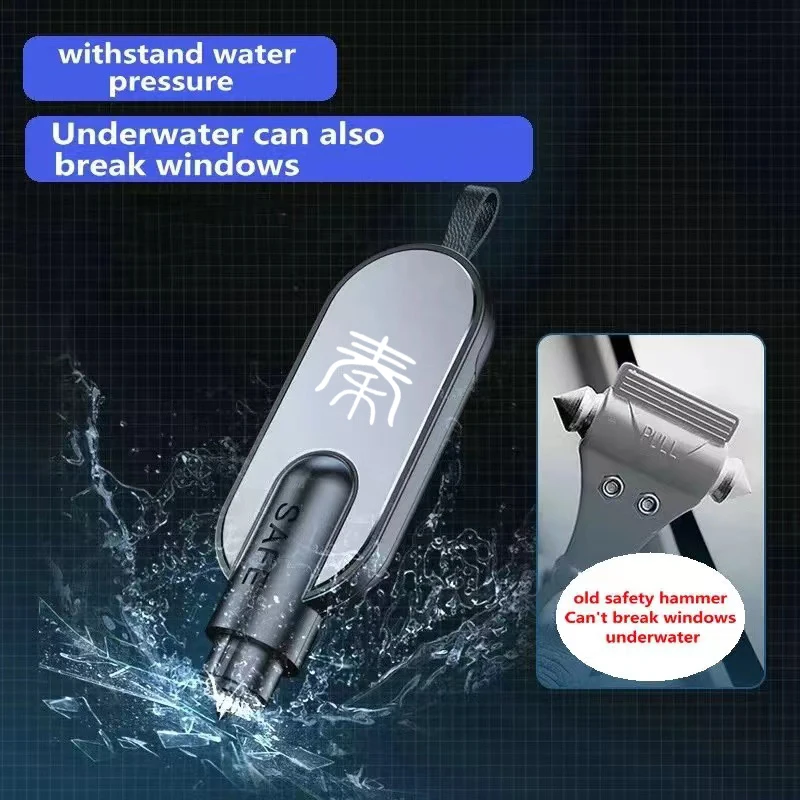 

for BYD Atto 3 Qing Plus Car lifesaving mini safety hammer One second broken glass emergency device Multifunctional striker